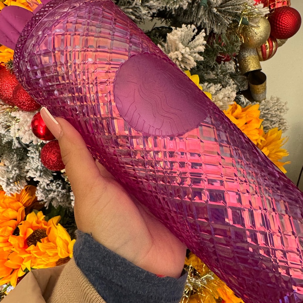 SOLD🌷💐 STARBUCKS pink magenta Valentine’s Day jeweled taffy tumbler ✨ - Picture 9 of 17